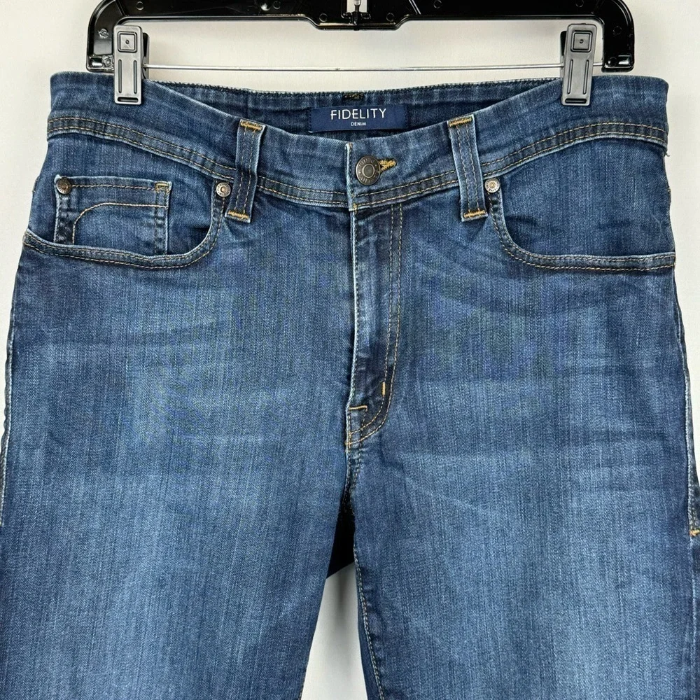 Fidelity Denim Jimmy Slim Fit Denim Jeans in Clampdown Dark wash Size 32x30